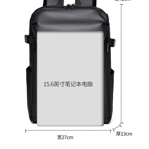 Laptop Backpack Men's Backpack Multifunctional Large Capacity Functional Computer School Bag 16 Inch Business Travel Bag Travel Computer Bag Black