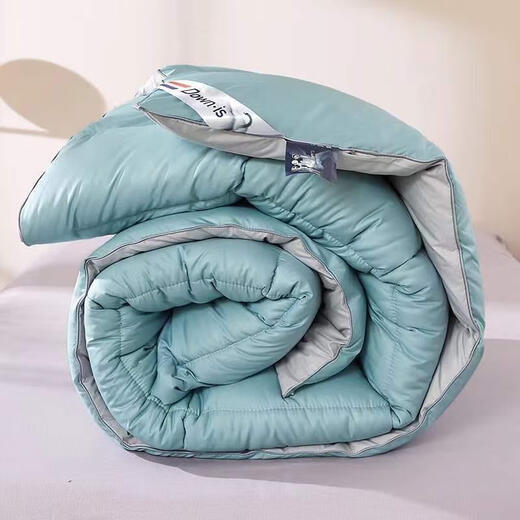 羽绒被子95白鹅绒高档被芯冬天加厚保暖单双人被8斤10斤6 宾利蓝 180x220cm总重10斤