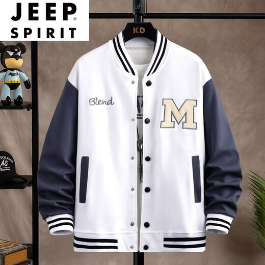 Jeep Spirit Teenagers printemps et automne Nouveau costume de baseball Boys Vestes belles vestes adolescents automne xycp-724 noir L
