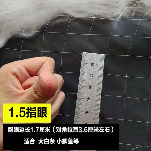 Yuxige fishing net, small fish net, white strip net, sticky fish net, single layer net, fine meal strip fish net, wire net, catching fish net, fishing net, dipped fish net, single layer sinking net, 1.2 meters high, 25 meters long, 1 finger