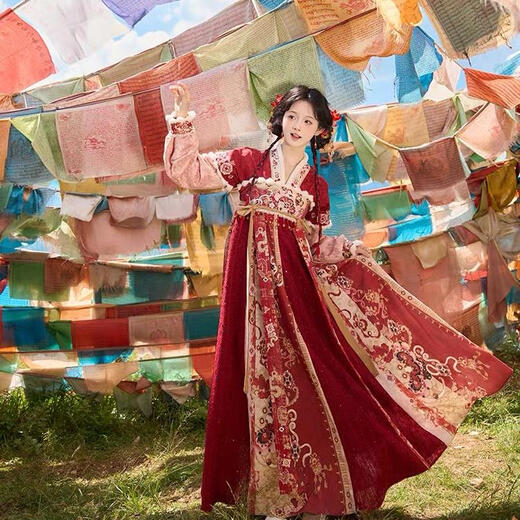 Beiyao's zodiac year of the snake, New Year clothes for women, Snake Little God of Wealth, New Year's greetings suit, suspender skirt, improved Hanfu, top + skirt + cloak, collection and purchase, priority delivery S