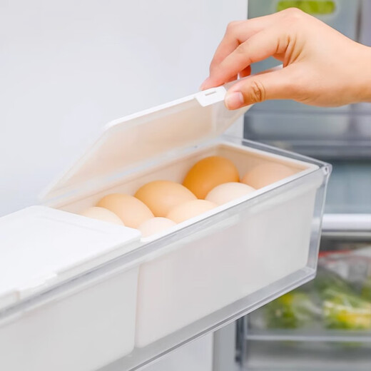 Home Story Japan imported egg storage box refrigerator side door organization artifact kitchen egg box crisper food grade vertical egg box single piece 1.8L