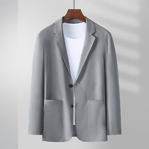Vatica (VEDEOL) quick-drying thin ice silk sunscreen skin suit men's suit men's suit jacket men's spring and summer breathable casual top black XL-weight 145-160 suitable