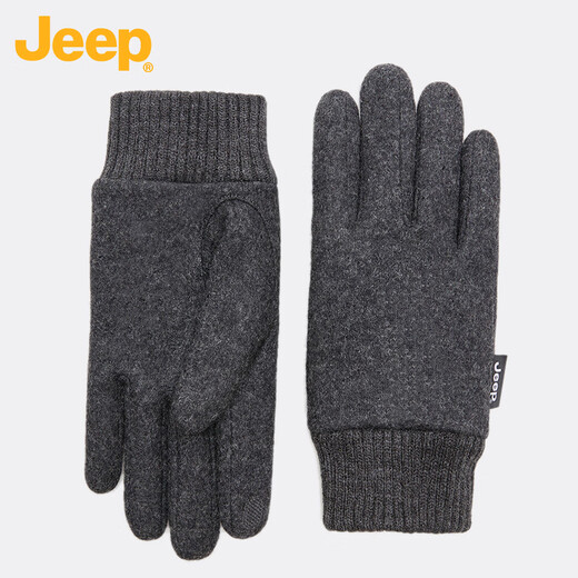 JEEP wool gloves men's autumn and winter velvet thickened cycling driving electric car touch screen cold-proof and windproof warm gloves