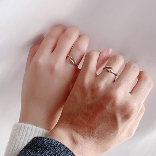 MZMZ platinum pair ring pt950 platinum ring knot proposal couple ring Valentine's Day birthday gift for girlfriend and wife, light luxury style - I will have you for the rest of my life.