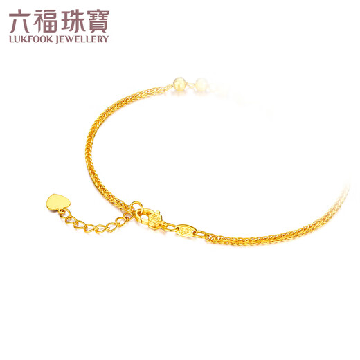 六福珠宝足金光面蝴蝶结黄金手链送礼 计价 F95TBGB0004 3.63克(含工费719元)