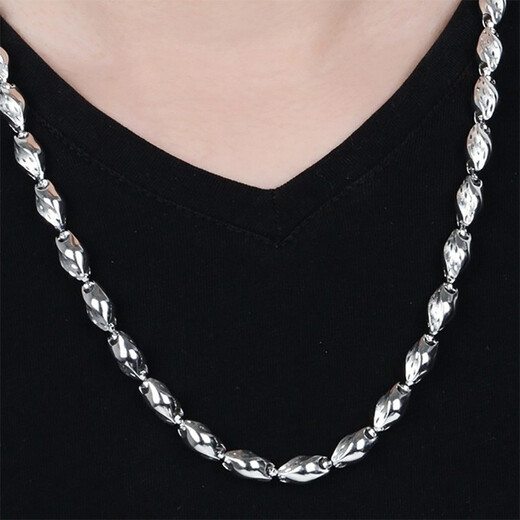 Jintiandi Jewelry Men's Platinum Necklace PT950 Domineering and Thick Knight Necklace for Boyfriend and Husband 66.26g