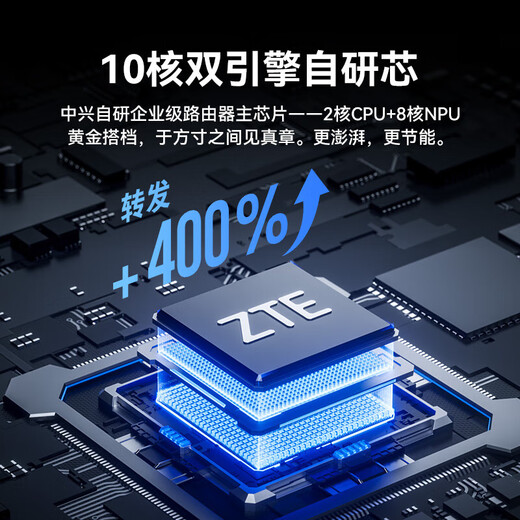 ZTE Xantian BE5100 Wireless Router Self-developed 10-core chip WiFi7 Gigabit dual-band whole-house networking 5 signal amplifiers Compatible with WiFi6 smart game acceleration Xantian BE5100 Category 6 Gigabit network cable + punch-free cable manager