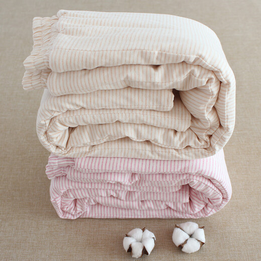 Cotton chant pure cotton striped women's cotton trousers thickened adult high-waisted trousers for winter home warmth inside and outside wear pink stripes M size recommended weight 105-115 Jin Jin equals 0.5 kg