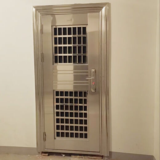 勤凯定制半玻全波不锈钢防盗门304不绣钢门白钢入户单门通风门加厚门 按照尺寸定制 304加厚