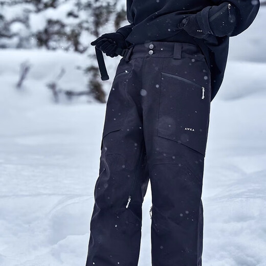 AWKA ski pants for women men’s ski pants waterproof windproof winter veneer 2024 new professional 3l milky white BZK47 XS