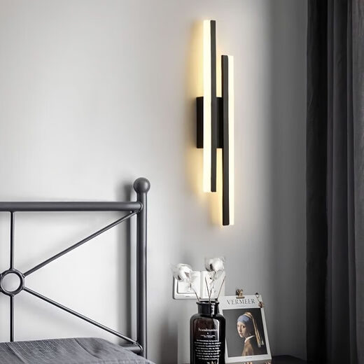 FENGLANQ FENGLANQ wall lamp bedroom bedside lamp 2024 new style stair balcony minimalist creative living room TV background wall lamp H480 long gold three colors