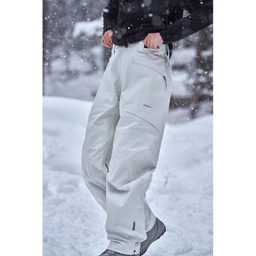Awka Skihose für Frauen, männliche Paare Schneebrett 3L wasserdichte und winddichte Profi -Skihose kaltes Winter schwarz BZK53 m
