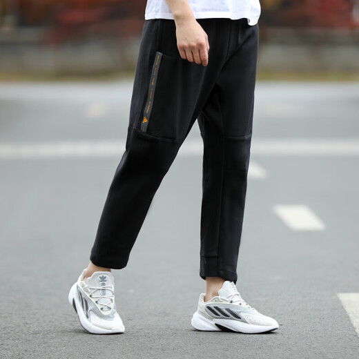 阿迪达斯（adidas）裤子男裤夏新款健身训练运动裤百搭时尚休闲舒适直筒裤长裤 HE9894/黑色 S
