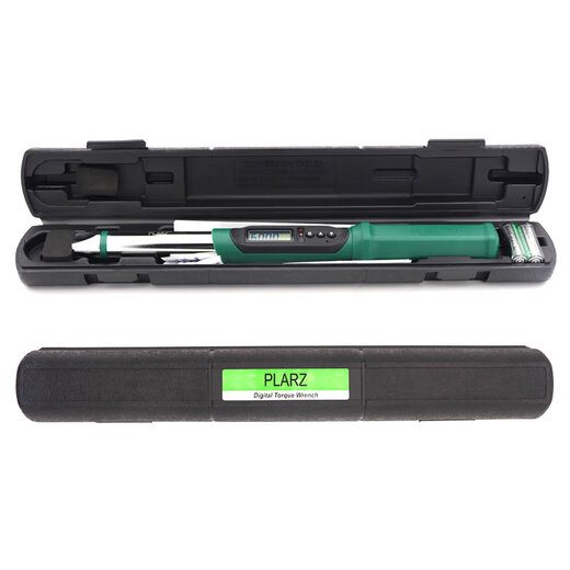 PLARZ China Taiwan imported exchangeable head digital display torque wrench adjustable movable open head torque wrench preset 9*12mm torque 3-60N.m accuracy 2%