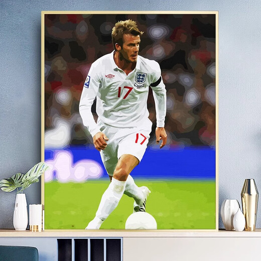 Yunmao digital oil painting DIY oil painting hand-filled characters coloring hand-painted decorative painting football star Messi wz3937 Messi 60*80cm (solid wood inner frame) (solid wood inner frame +