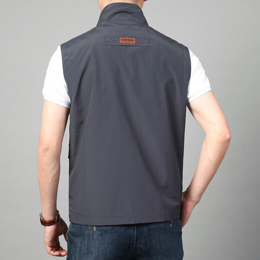 JP Men's Vest Casual Quick Dry Jacket Multipocket Photography Vest 2206 Khaki L (125jin [Jin entspricht 0,5 kg] -140jin [Jin ist gleich 0,5 kg])