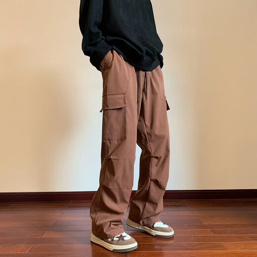 Shannu functional pants men's autumn and winter velvet thickening assault workwear loose casual sports outdoor mountaineering paratrooper trousers K513 black (regular) XL (recommended 125-145Jin Jin equals 0.5 kg)