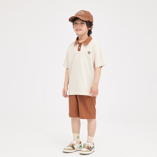 Paul Frank Ropa para niños Traje para niños 2025 Verano Verano Niños y niñas Casual Versátil Simple Mediano y Grande Jersey de Moda para niños Conjunto de Dos Piezas 272F Negro 140