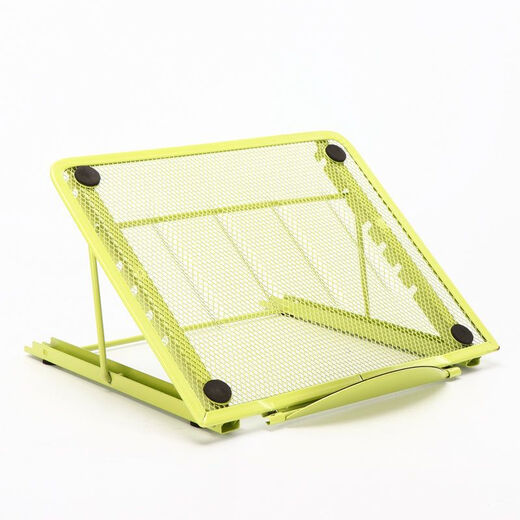 Adjustable laptop stand Metal mesh tablet stand Portable foldable desktop stand blue