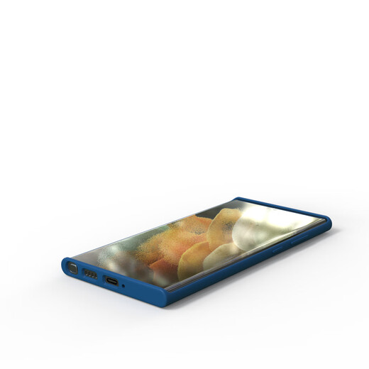 适用于三星Galaxy S22Ultra 全包S23ultra 液态手机壳植绒保护壳 S22Ultra 黑色