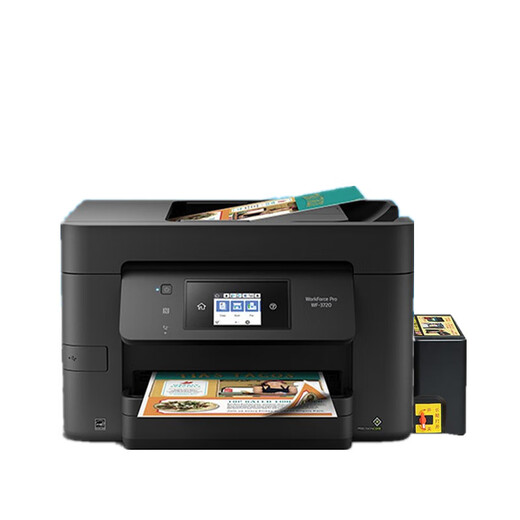 WF3825 color inkjet photo all-in-one machine, double-sided printing, wireless connection for continuous copying and scanning, black WF4835fdw touch screen + 2 250-page paper trays, double package 5, permanent cycle of ink refilling