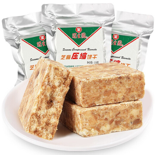 冠生园【中华老字号】压缩饼干早餐口粮健身干粮代餐12袋 葱油芝麻肉蓉 多口味1416g
