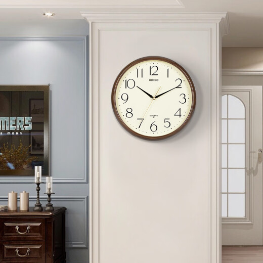 
SEIKO Seiko Clock Living Room Wall Quartz Clock Chinese Light Luxury Watch Creative Home Modern Simple No Punching QXA695B (Recommended by the store manager)