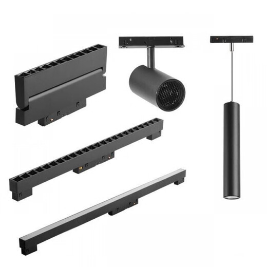 NGIA 导轨灯酒店客厅家用无主灯照明磁吸灯20宽轨道48v磁吸轨道灯暗装LED线条 白光6000K 12W泛光灯300*23*45