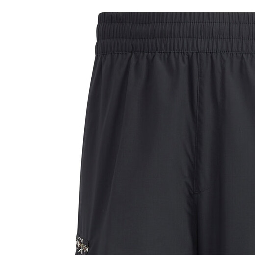 阿迪达斯 （adidas）裤子男装 春夏季新款ins潮时尚梭织工装裤跑步训练健身短裤 HC9737/黑色 M 建议135-155斤