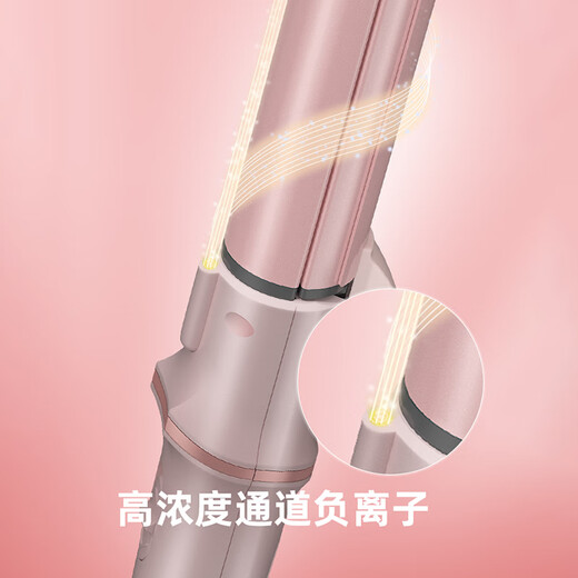 CONFU curling iron mini electric splint straight and curling dual-purpose perm iron fluffy bangs clip straight plate curling hair straightener dormitory KF-535 pink negative ion style