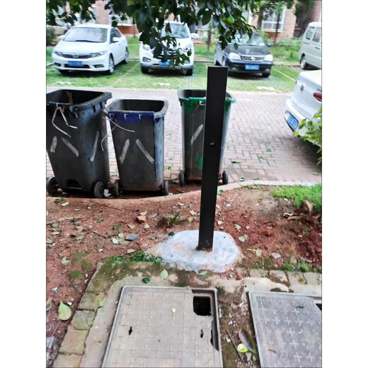 Wing Ying Charging Pile Column Pole New Energy Electric Vehicle Charging Station Outdoor Rainproof Anti-rust Hanging Wire Bracket Base 50-100 Column + Hook + Backplate (Thickened Version)