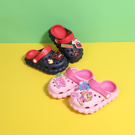 PAW PATROL PAW Team Children's Slippers Summer Boys and Girls Baby Croc Shoes Indoor Non-Slip Soft Bottom Toddler Baotou Sandals 3101 Rice White Archie 17 Inner Length 17cm 170 Code