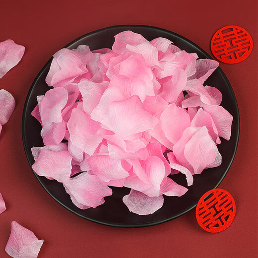 Zi Jiafu flower petal arrangement proposal, rose simulation petals, hand-scattered flowers, romantic birthday, bed wedding, wedding, big red_simulation petals 1200 pieces