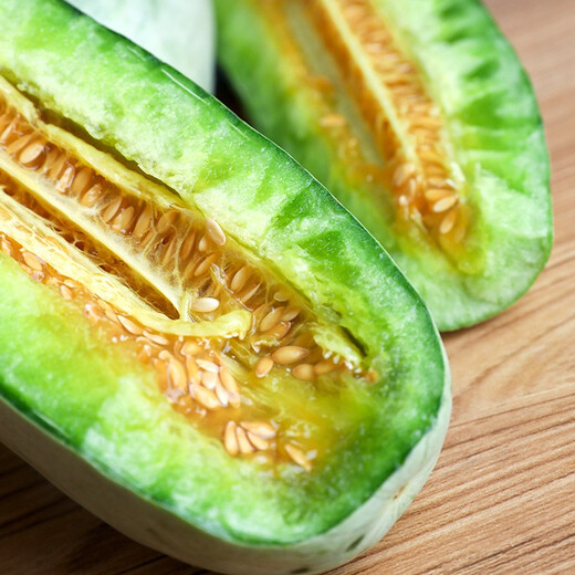 Dayu yangjiao honey melon seeds old varieties early maturing thin-skinned spring fruit melon seeds collection yangjiao honey muskmelon seeds 100 pieces x 3 bags