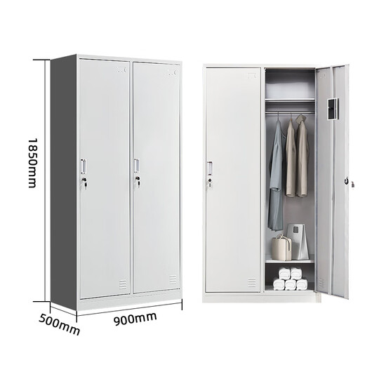 Huayu Tiandi two-door locker steel extra-thick iron cabinet staff bag storage locker changing locker 1850*900*500mm