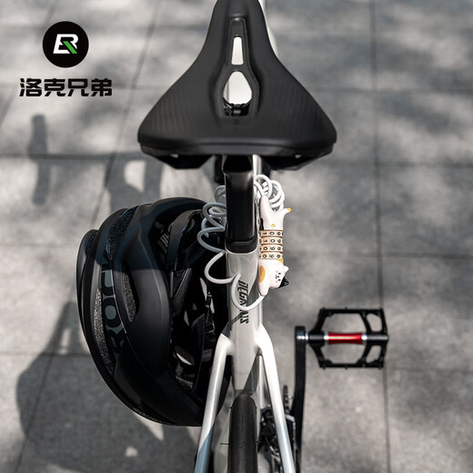 Rock Brothers Bicycle Lock Motorcycle Helmet Lock Electric Vehicle Mountain Road Vehicle Password Portable Anti-Theft Sanhua White Cat