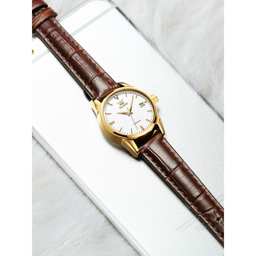 
Olius Swiss certified brand new watches for 2025 for women's mechanical watches, light luxury niche women's watches, top ten thin belts, upgraded version-6629 brown leather white women ()