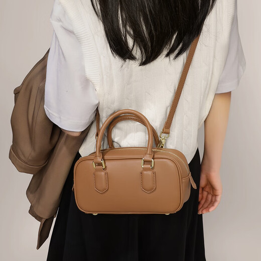 Viney Cowhide Bag Damenbeutel Nische Handheld Bowling-Tasche Leichte Luxus-Crossbody-Geburtstag Chinesischer Valentinstag Geschenk für Freundin