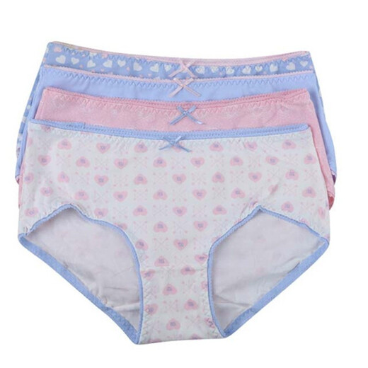 
Die Anfen 4-pair underwear for women, cotton sweet women, high waist belly-closing lace shorts, women's 13118 4883A, multiple multi-color heart combinations XXL (2 feet 4-2 feet 6)