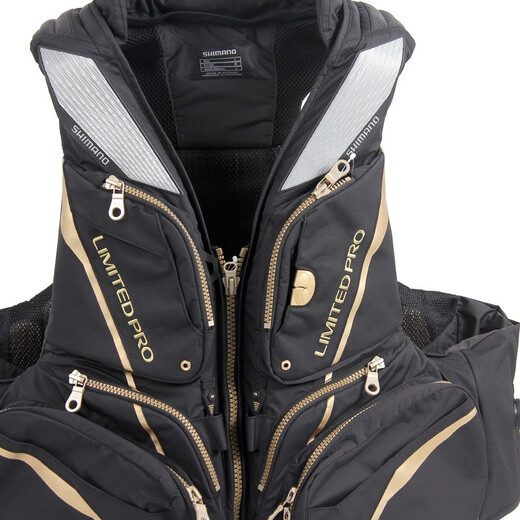 SHIMANO fishing vest 21 models VF-111U multifunctional fishing vest buoyancy 7.5KG made in Vietnam L-black