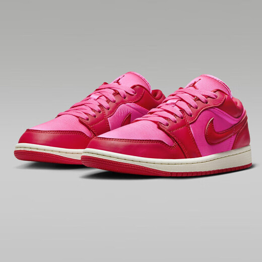 Nike (NIKE) Jordan 1 Low SE Silk Satin Cushioning Comfortable Breathable Women's Board Shoes Low Top Sports Casual Shoes Red FB9893-600 38.5