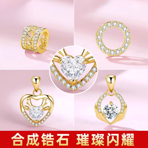 DL 1998 Fat Donglai same style 18k gold pendant without chain natural pearl four-leaf clover necklace for women k yellow l gold and ltian (gold single pendant) XL100287-small waist