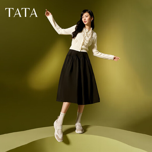 Tata Ballet Shoes Femme's 2025 printemps Nouveau appartement Mary Jane Chaussures pour femmes Sports Single Shoes 7E701AQ5 BEIBAI / APRICOT 38