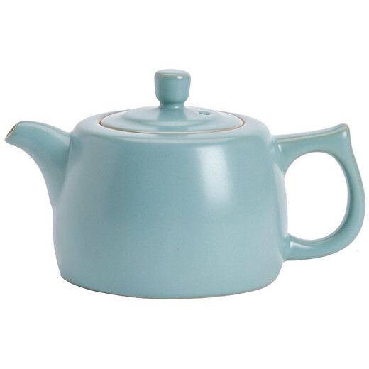 SUSHI CERAMICS Ru kiln well-rail teapot can be opened to grow gold thread Ru porcelain teapot gift box 180ml J0463