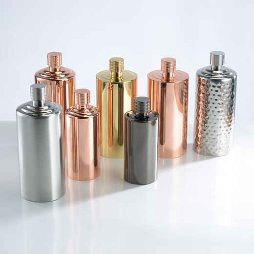 MZXM Germany imported quality stainless steel 304 wine bottle 1Jin Jin equals 0.5kg 2Jin Jin equals 0.5kg Thickened cylindrical kettle portable Moutai bottle creation 21ml 1Jin Jin equals 0.5kg Sanded cylindrical style