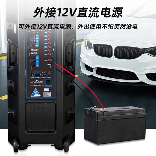 Xinke H15 dual 15-inch square dance outdoor Bluetooth speaker lever outdoor ktv bass player performance professional electric acoustic guitar bass folk singing instrument speaker dual microphone