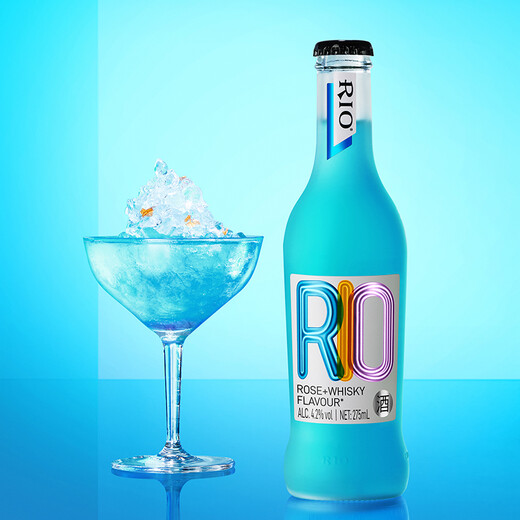 锐澳（RIO）预调酒鸡尾酒洋酒伏特加果酒275ml经典瓶冬酿酒年货小聚整箱 蓝玫瑰威士忌风味275ml*1