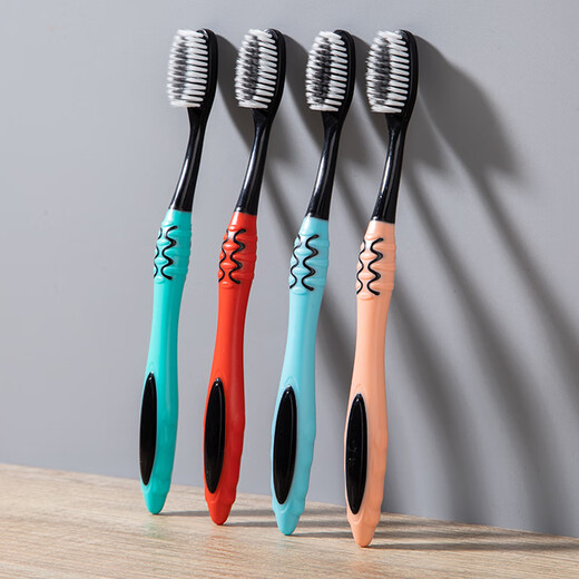 BRUSHING BEAR Sam's same toothbrush with soft bristles and charcoal wire gum protection for adult family wear for men and women, 10 individual packs