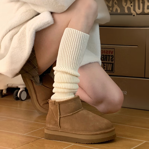 Duwek Yoga Dance Socks Piles of Socks Pilates Practice Warm Knitted Long-Tube Fitness Calf Leg Guards